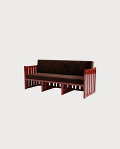 Cardinal Sofa - Mahogany - Brown Velvet